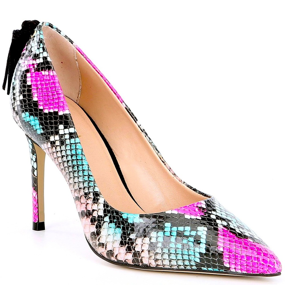 Carvela Action Snake Print Leather Stiletto